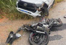 Motociclista morre em colisão frontal na MGC-418
